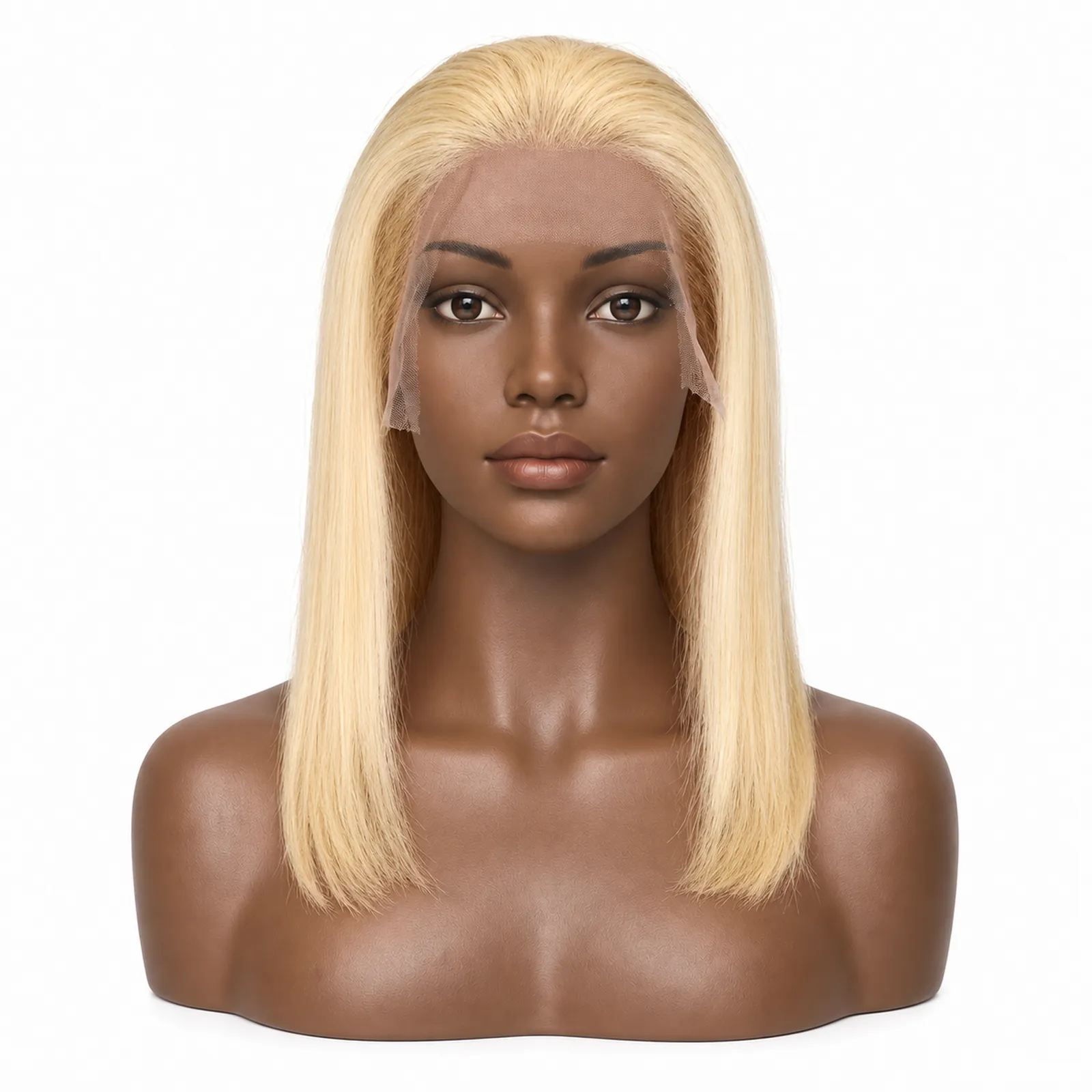 613 Blonde Straight Bob Wig – front view