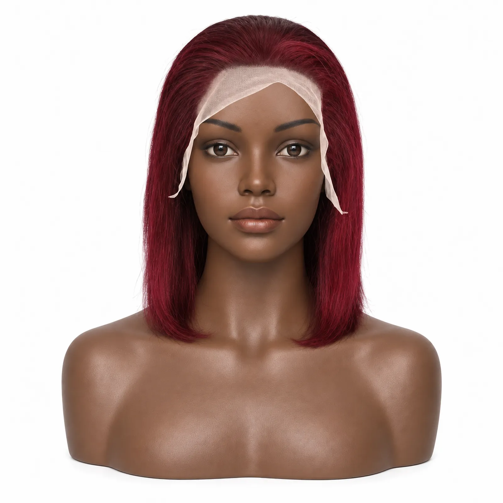 99J Wine Straight Bob Wig – front view